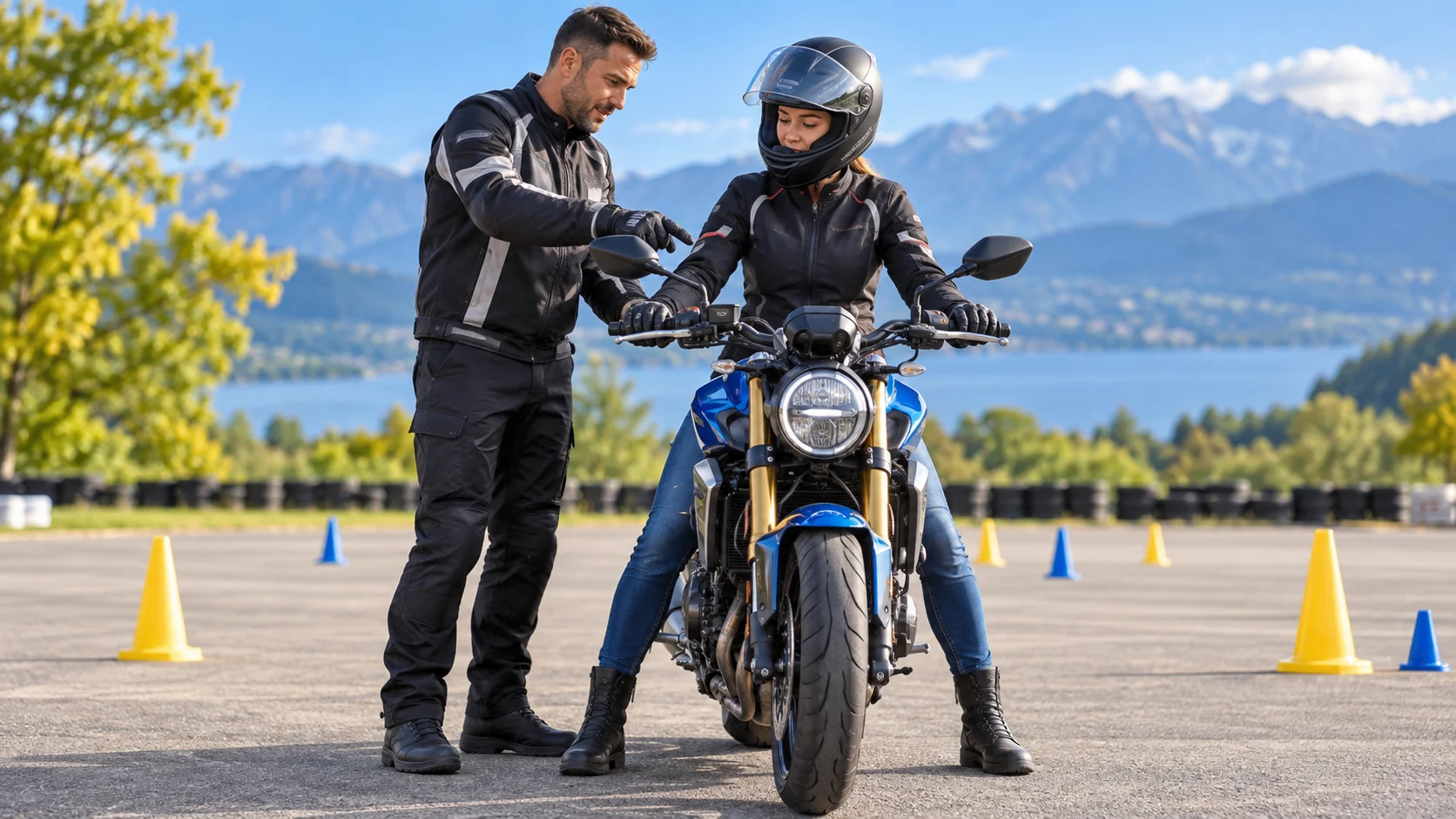Eğitmen eşliğinde temel motosiklet kumandalarını tanıma